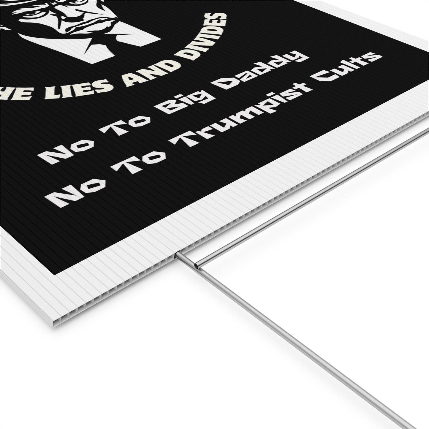 Anti-Trump Political Yard Sign - 'Wake Up America' No Kings Rally Sign