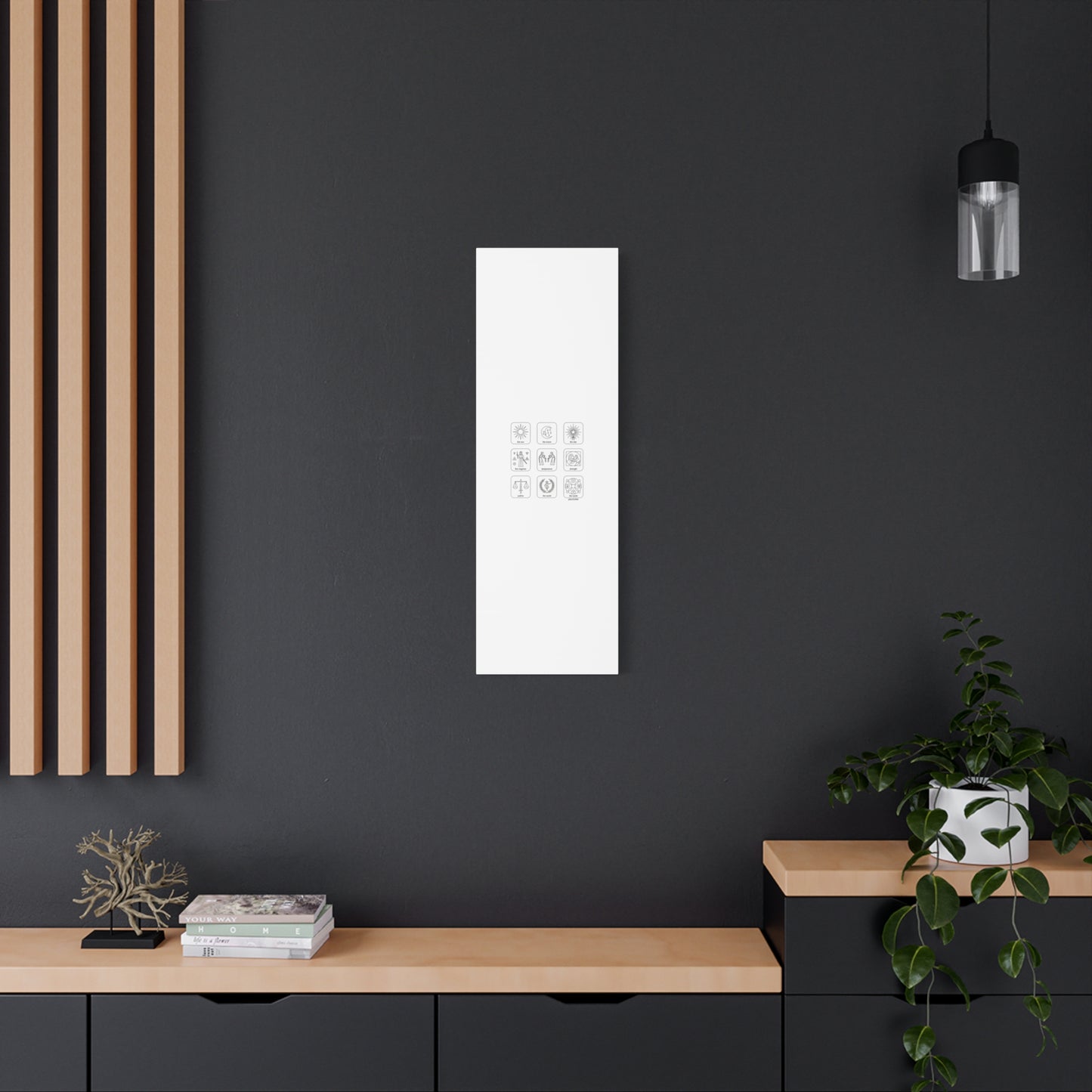 Minimal Tarot Icon Grid Canvas | Monochrome Icon Set, System Design