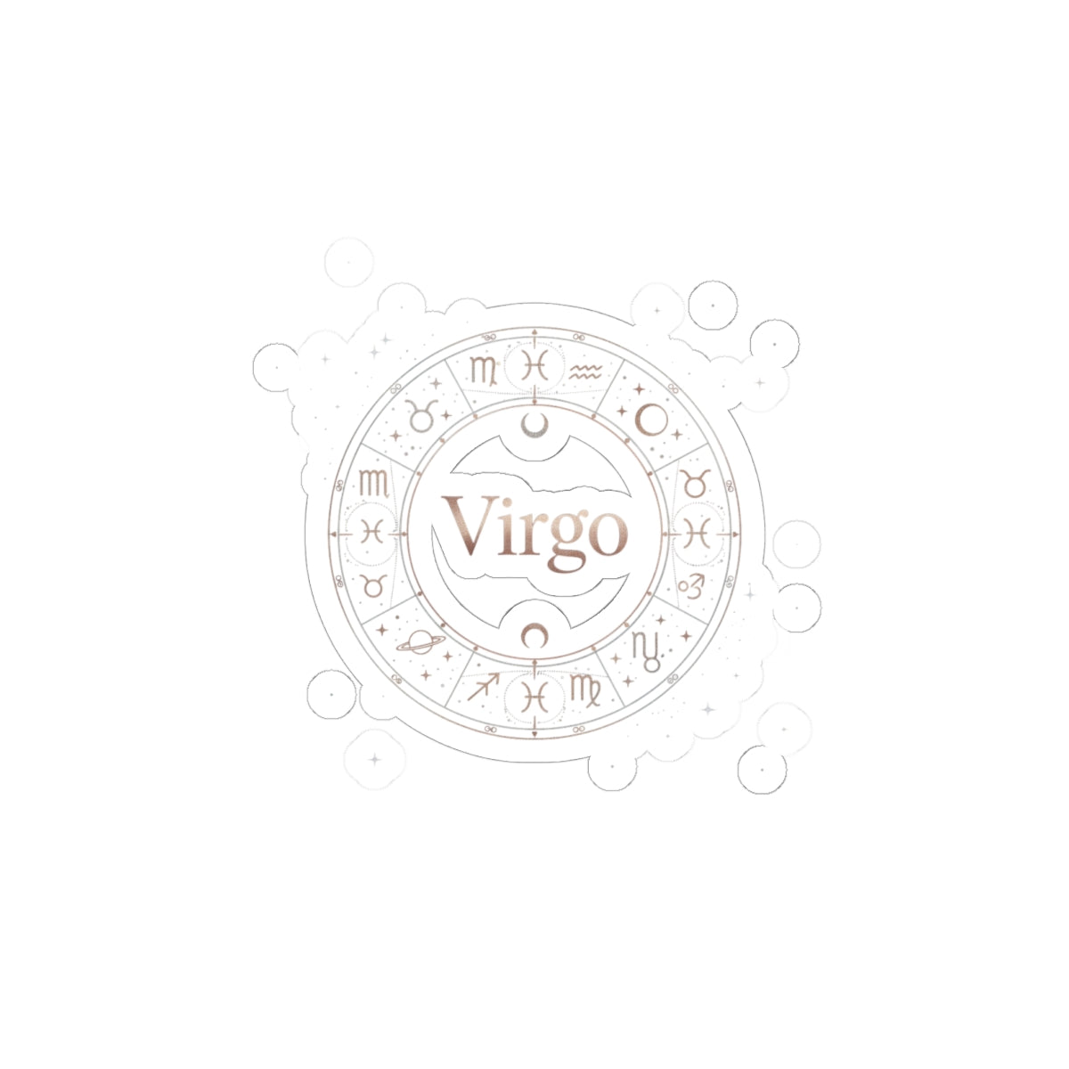 Virgo Zodiac Constellation Sticker | Astrological Cosmic, Metallic Accent