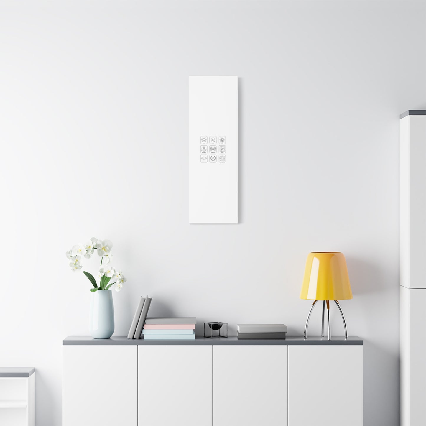 Minimal Tarot Icon Grid Canvas | Monochrome Icon Set, System Design