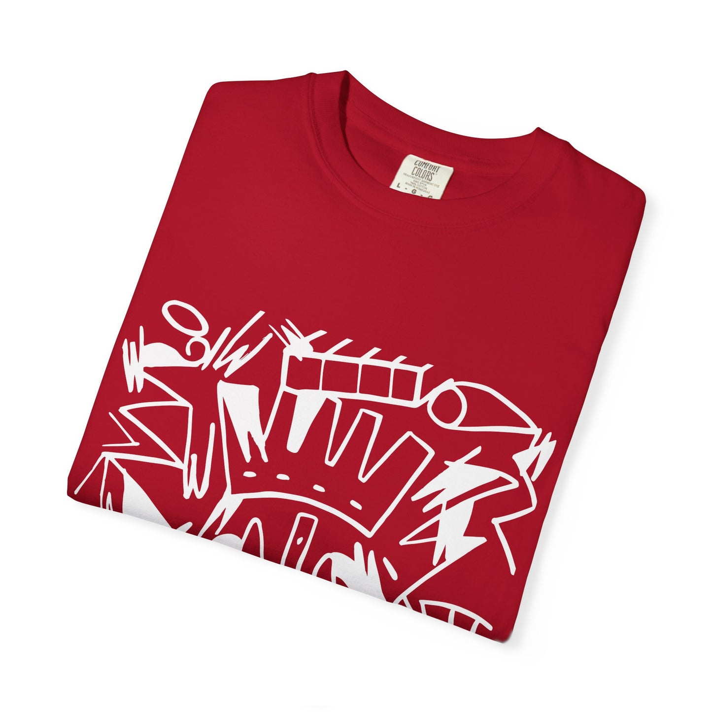 Chic Unisex Garment-Dyed T-Shirt with Abstract Art | Casual Wear, Street Style, Trendy Outfit, Summer Fashion, Gift Idea