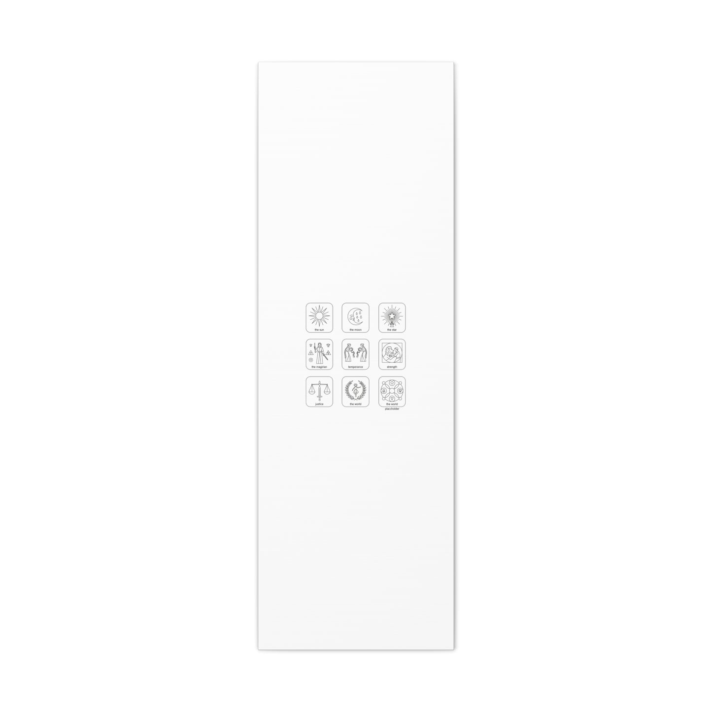 Minimal Tarot Icon Grid Canvas | Monochrome Icon Set, System Design