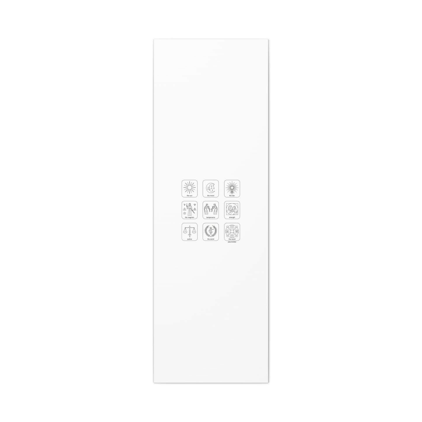Minimal Tarot Icon Grid Canvas | Monochrome Icon Set, System Design