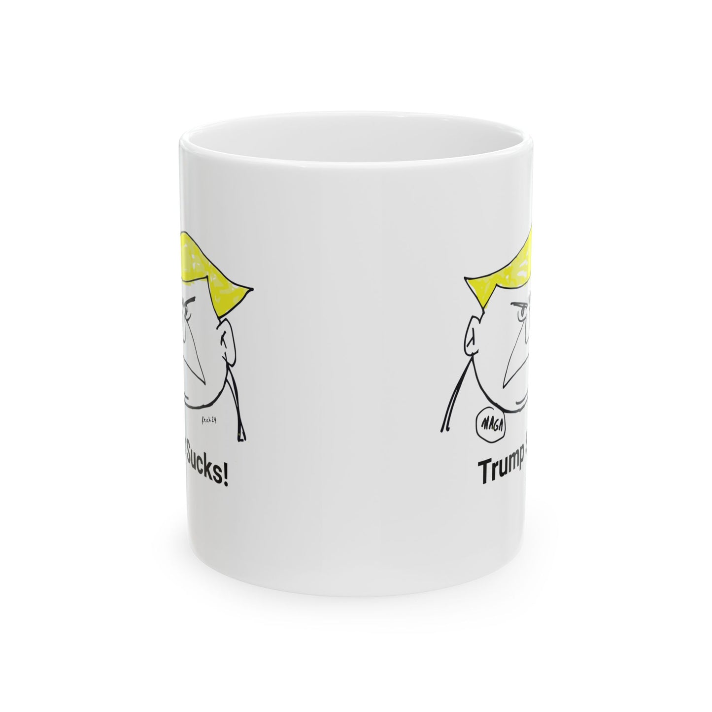 Trump Sucks 11oz Coffee Cup Mug, Anti-Trump Gift for Activists, Gift for Democrats, Trump Lies, anti-MAGA cup mug gift,