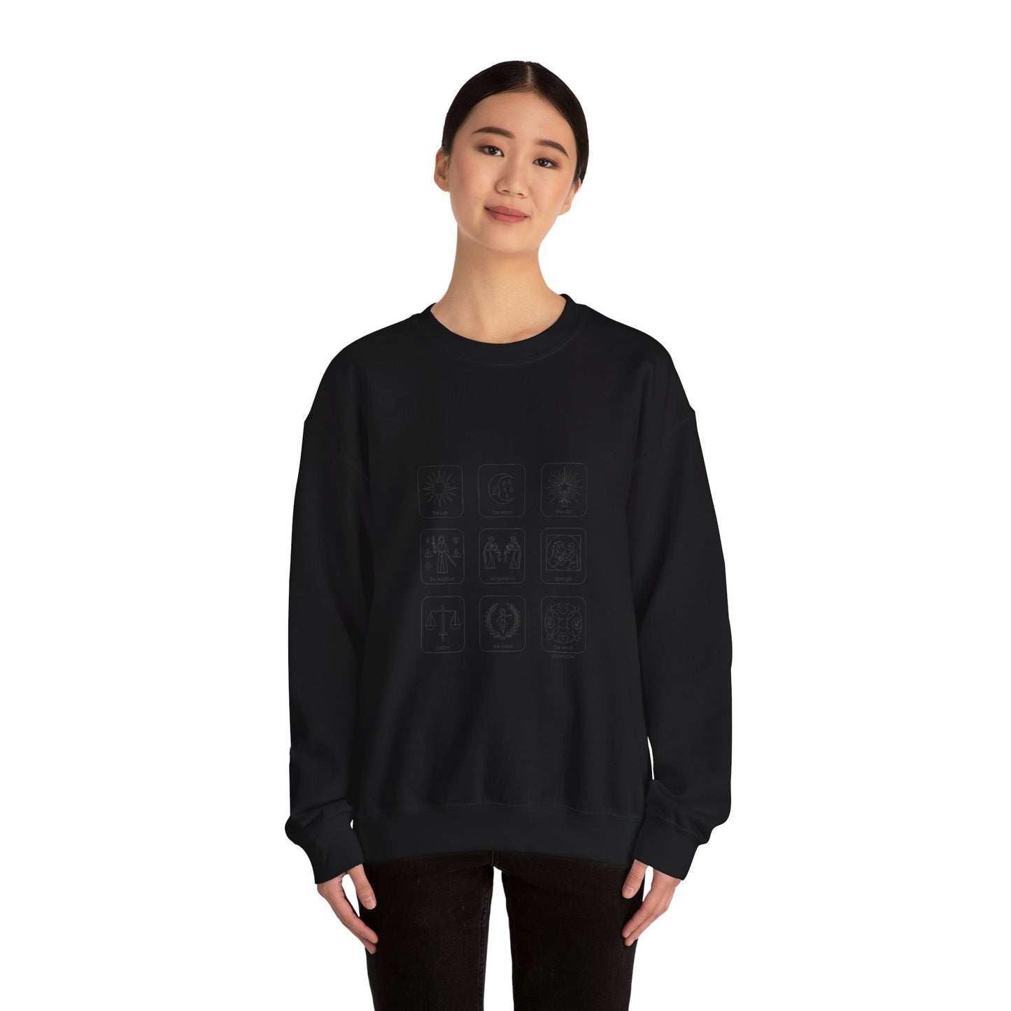 Minimal Monochrome Icon Grid Sweatshirt | System Icon Design