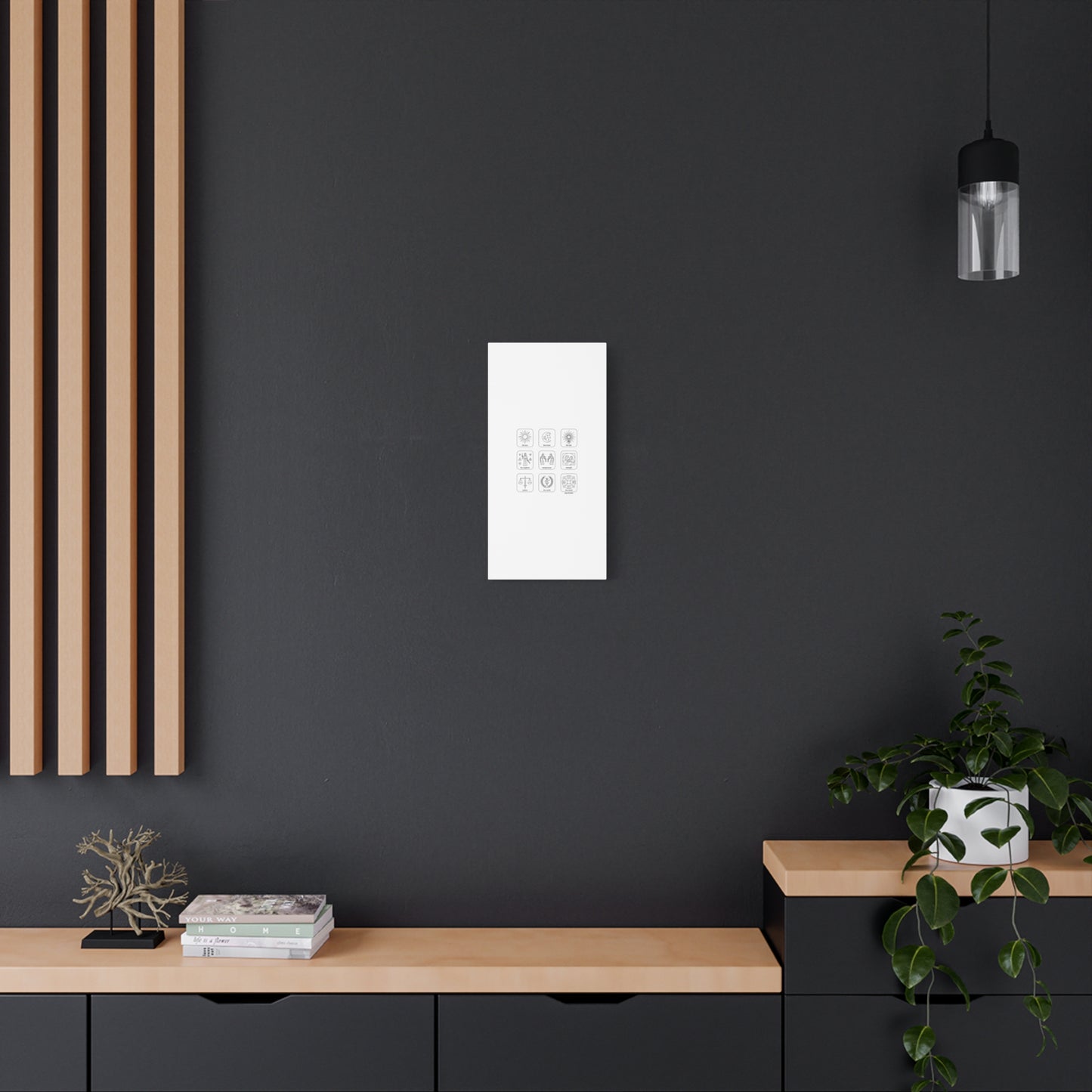 Minimal Tarot Icon Grid Canvas | Monochrome Icon Set, System Design