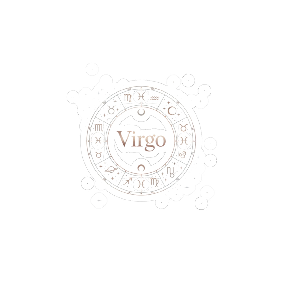 Virgo Zodiac Constellation Sticker | Astrological Cosmic, Metallic Accent