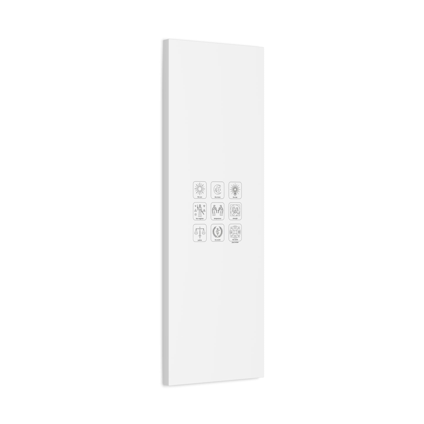 Minimal Tarot Icon Grid Canvas | Monochrome Icon Set, System Design