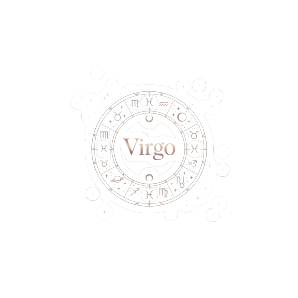 Virgo Zodiac Constellation Sticker | Astrological Cosmic, Metallic Accent