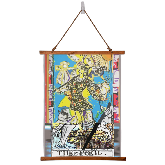 The Fool Tarot Card Tapestry 26"x36"  Wood Framed Wall Hanging Wall Art
