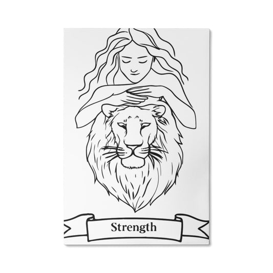 Tarot Card Strength Canvas Wall Art Prints With 1-1/2" Deep Gallery Wrap Bars