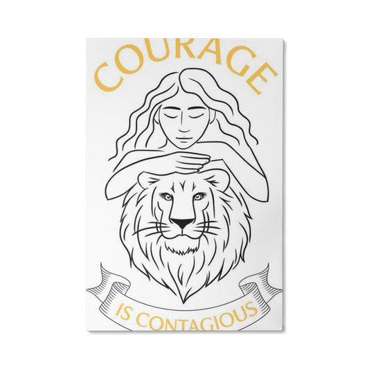 Strength and Courage Is Contagious Gallery Wrapped Canvas Wall Art Print Gift For Strong and Courageous Men And Women