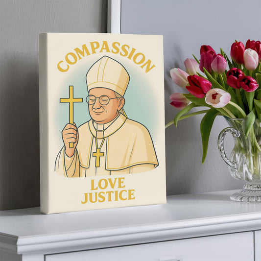 New Pope Leo Gallery Wrapped Canvas Wall Art Print